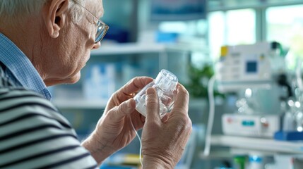 Patient utilizes pep device for effective lung therapy