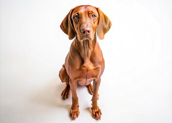 Fototapeta premium Vizsla Dog Portrait - Rule of Thirds Photography