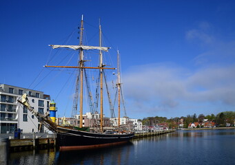 Historical Sailing Ship in the Port of Eckernf&ouml;rde, Schleswig - Holstein