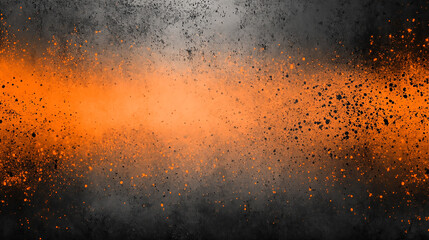 Background of metallic texture  a black and orange background with a few specks of gold  

