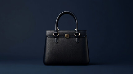 Elegant leather handbag on a dark background, showcasing its luxurious design and craftsmanship.
