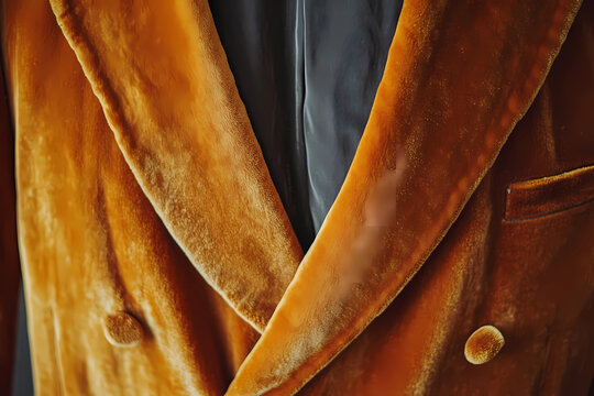 Step Into the Past with Vintage Citrine Velvet Smoking Jackets