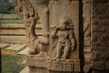 Vitthala Temple in Hampi, India. Part of the Group of Monuments at Hampi, designated as a UNESCO World Heritage Site