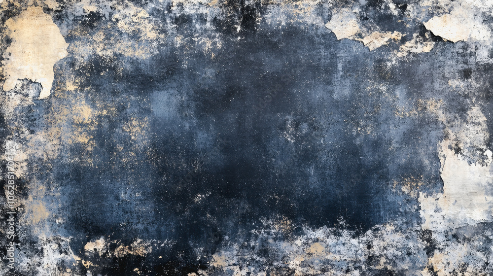 Poster this aged dark blue textured background features a distressed pattern, showcasing rough surfaces and
