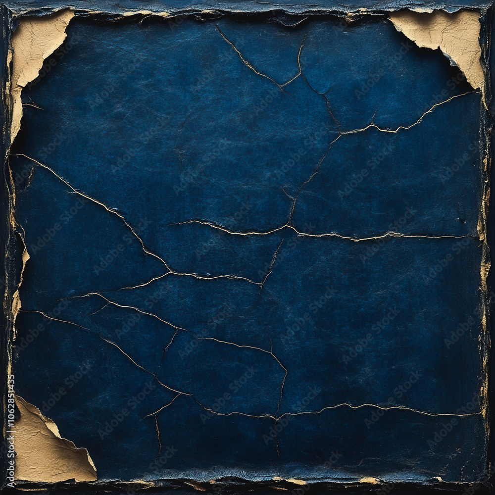 Poster this image features a distressed dark blue textured background with cracks and imperfections, ideal 