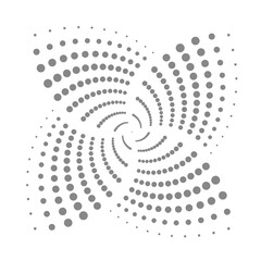 Abstract circle consisting of many dots