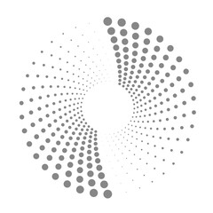 Abstract circle consisting of many dots