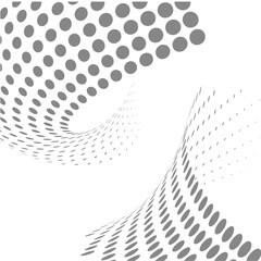 Halftone swirl shape