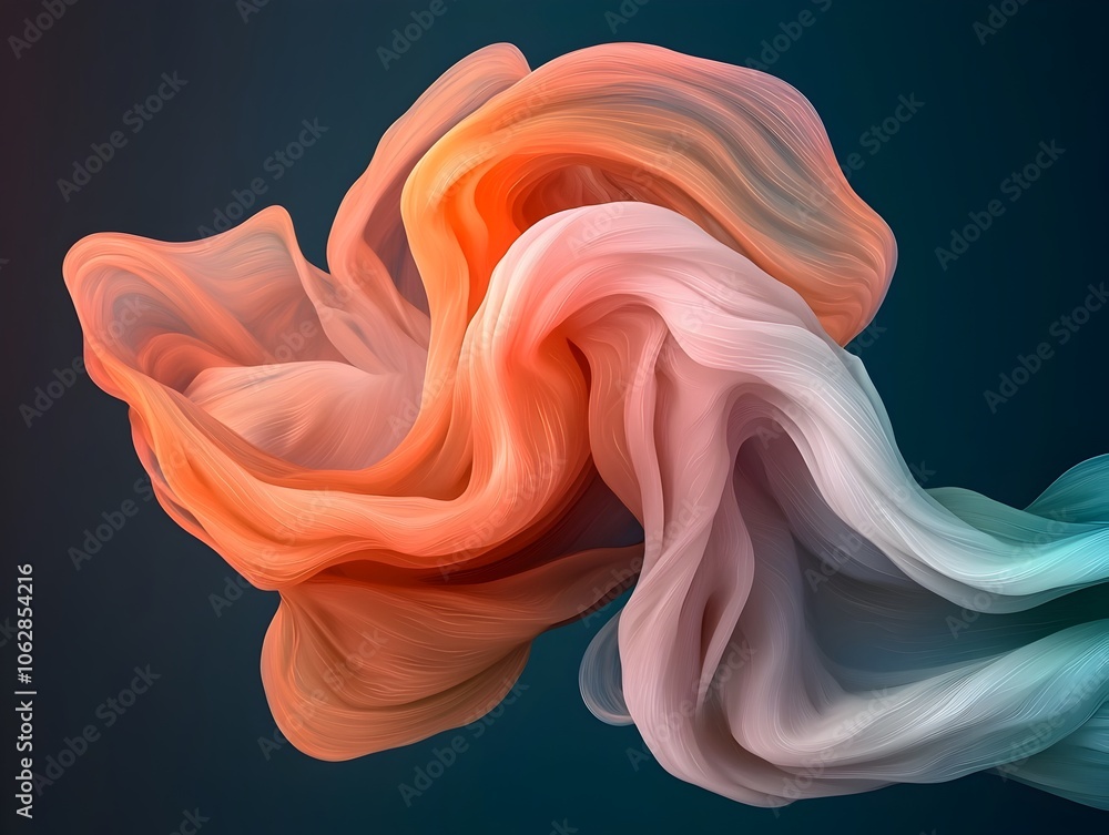 Poster luminous shape shifting molecular structure with fluid forms that adapt to changing conditions set a