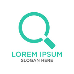 searching logo design vector template