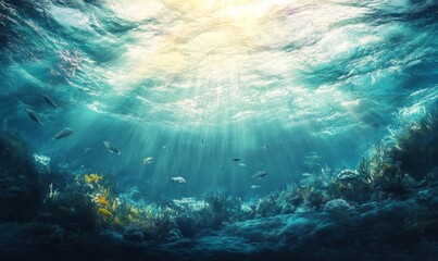 Obraz premium Ocean underwater view