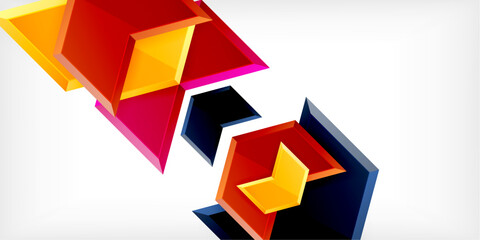 Technology dynamic arrow geometric background. Vector Illustration For Wallpaper, Banner, Background, Card, Book Illustration, landing page