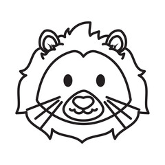 lion head animal icon
