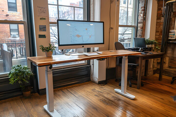 Transform Your Workspace with a Chic Electric Standing Desk - Promoting Health and Productivity