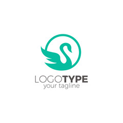 Swan Logo Vector Elegant Design