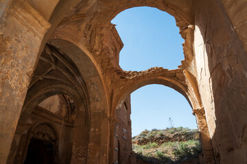 Obraz premium Old town of Belchite, Spanish Civil War Site, Zaragoza, Spain