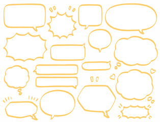 Obraz premium シンプルな手描きフキダシマーカーセット