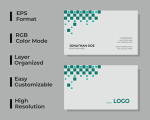 Modern visiting card, double sided corporate business card, personal visiting card, simple name card, minimal name card, layout, set
