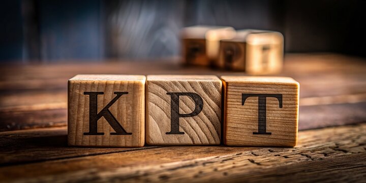 Captivating Low Light Photography of a Wooden Cube Displaying KPT - Keep Problem Try in an Artistic Ambiance for Inspirational and Motivational Concepts