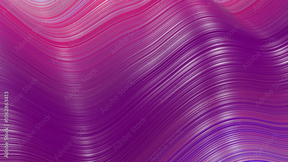 Aufkleber digital curve flow: abstract looped background. smooth and flowing animation of digital curves. perf