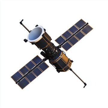 Satellite communication space technology international data white isolated