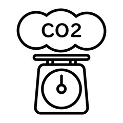 An icon measuring CO2. 