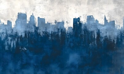 Abstract grunge background for design with textured surface in shades of blue and gray, Generative AI 