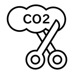 CO2 reduction icon.