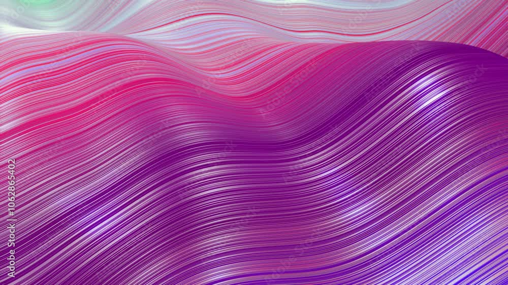 Poster digital curve flow: abstract looped background. smooth and flowing animation of digital curves. perf