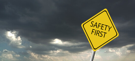 Hurricane season with symbol sign against a stormy background and copy space. dirty and angled sign adds to the drama. hurricane sign, hurricane season sing on cloudy background