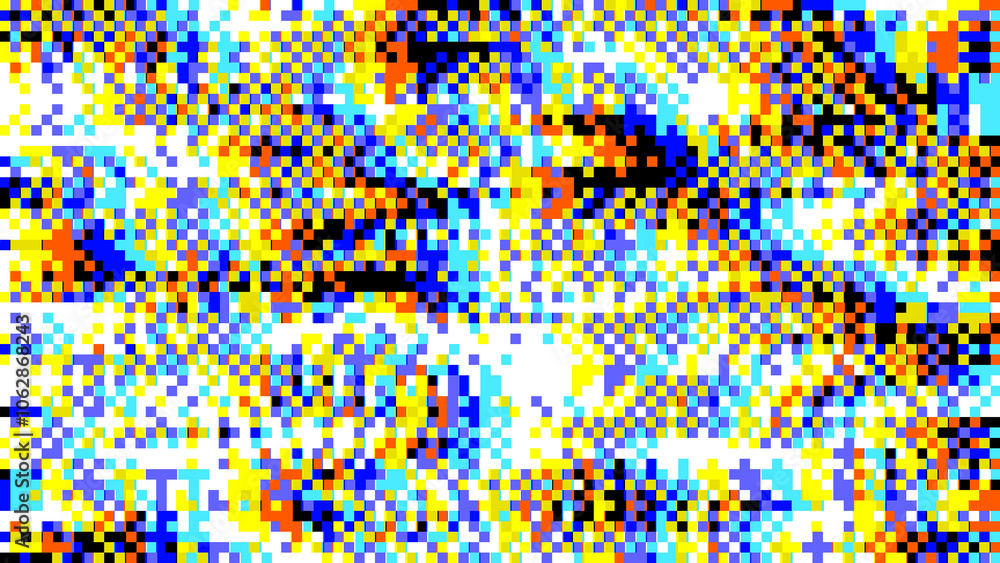 Aufkleber colorful pixelated geometric grid modern abstract rgb 8 bit lo-fi pixel noise texture, tile pattern 