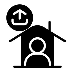 Uploading Solid Icon