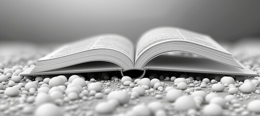 Elegant blank book mockup featuring customizable space for text, graphics, name, and logo