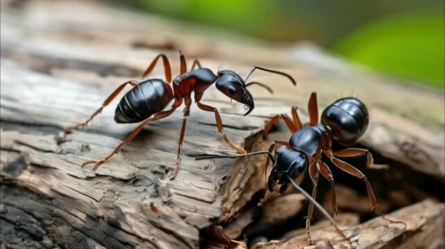Camponotus spp on fallen log