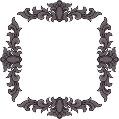 metalic elegant frame vintage with a floral design
