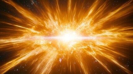 Naklejka premium Cosmic Explosion Supernova Burst Star Birth Nebula Space Background