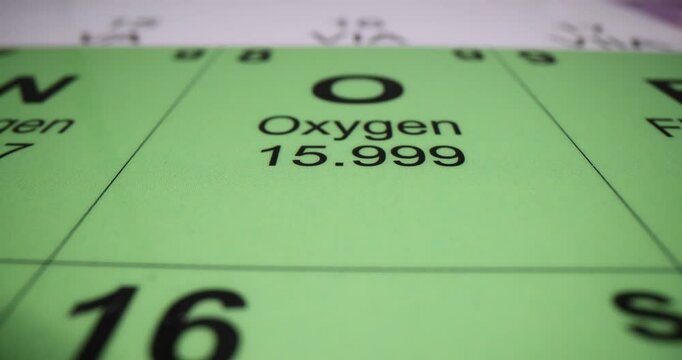 Closeup of sulfur and oxygen in periodic table.