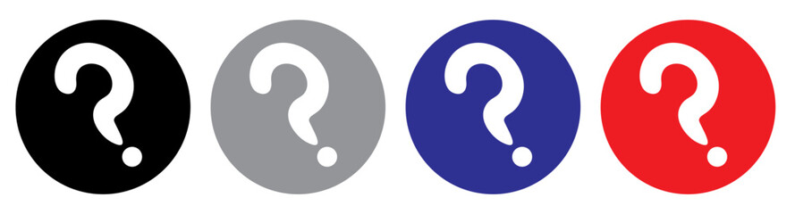 3d question mark icon button ...