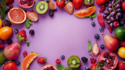Vibrant summer fruit arrangement with ample space for customized messages