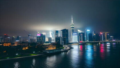 country skyline at night