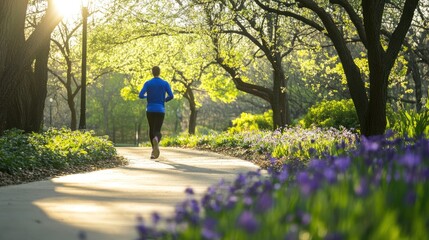 Obraz premium Morning Jog in the Park