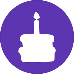 Happy birthday single vector icon
