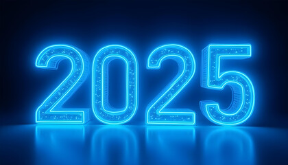 2025 3d render text new year celebration