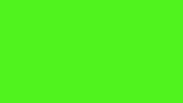 Animation of Indonesian rupiah currency with money floating from left to right with a green screen background