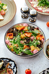 Asian salad with vegetables and sauce