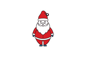 Christmas Santa Claus Icon Silhouette - Festive Vector Illustration Design