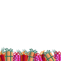 Christmas Gift Box Border