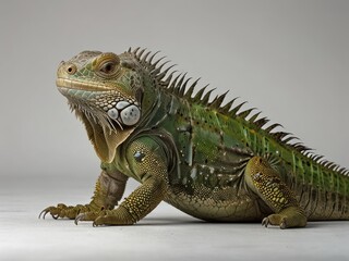 Obraz premium iguana in the zoo,iguana on a tree,iguana in the zoo