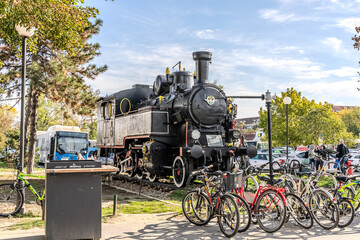old locomotive in the countryside