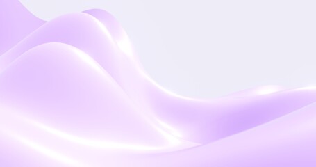 Abstract background purple wavy liquid 3d render
